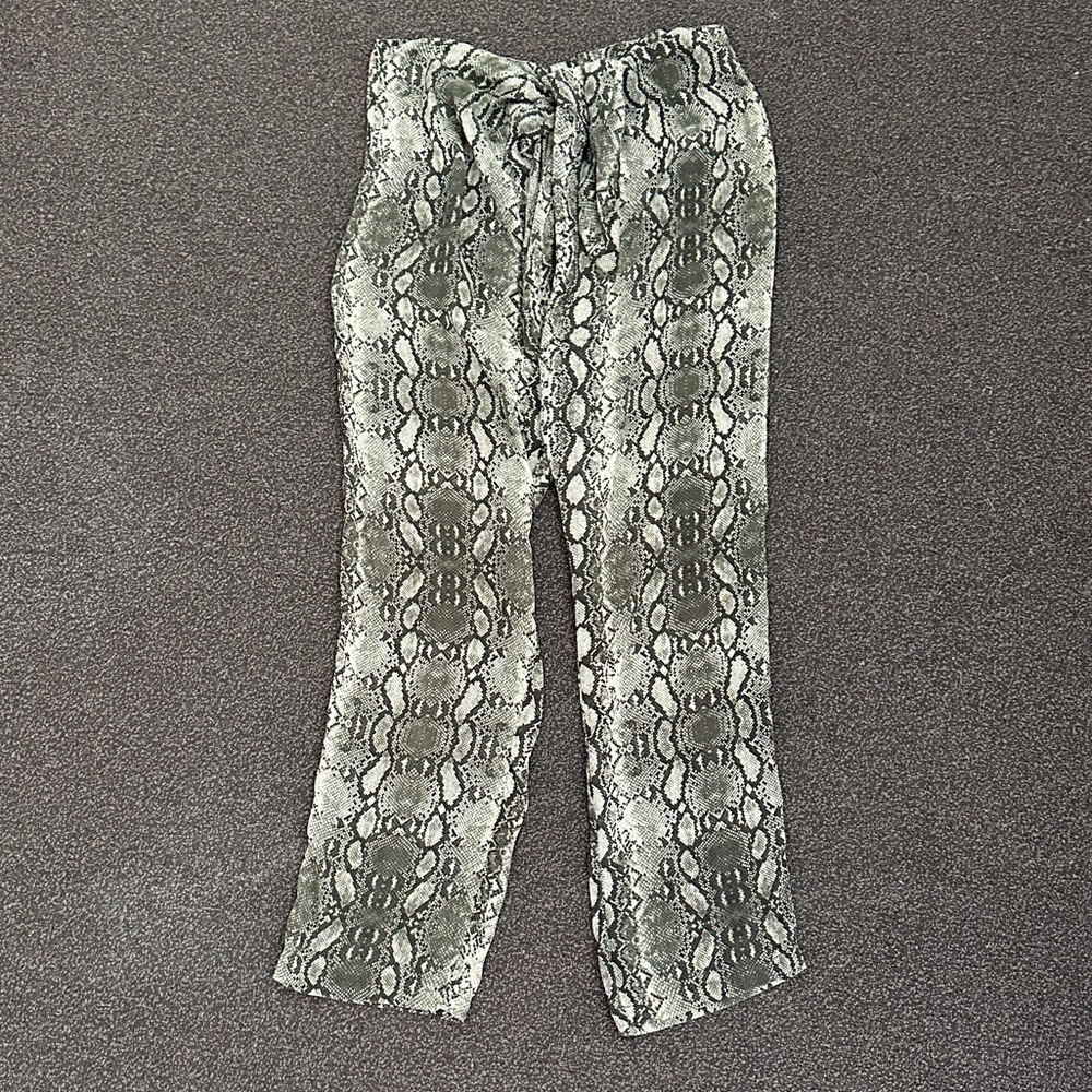Acacia snake print silk pants - XL